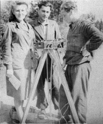 Группа ГФ-45. Учебная геофизическая практика в Кавголово. 1947 г.