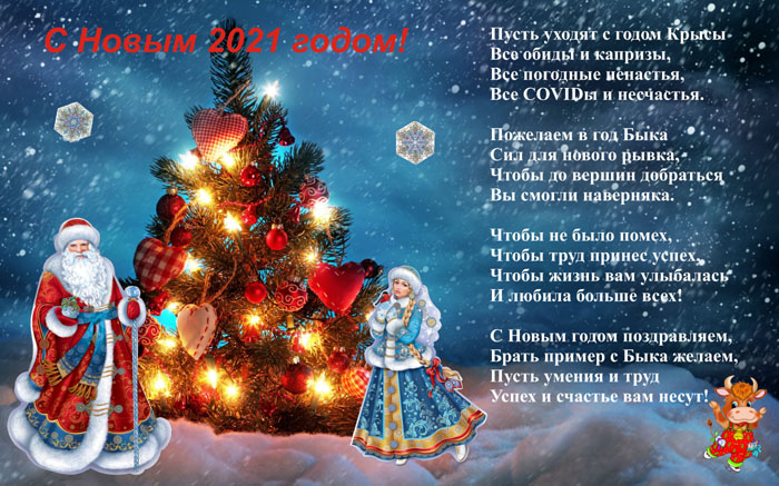 Поздравляю Вас с наступающим Новым Годом! Фалин Володя.
